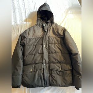 Michael Kors, black zip up puffer coat, size 14